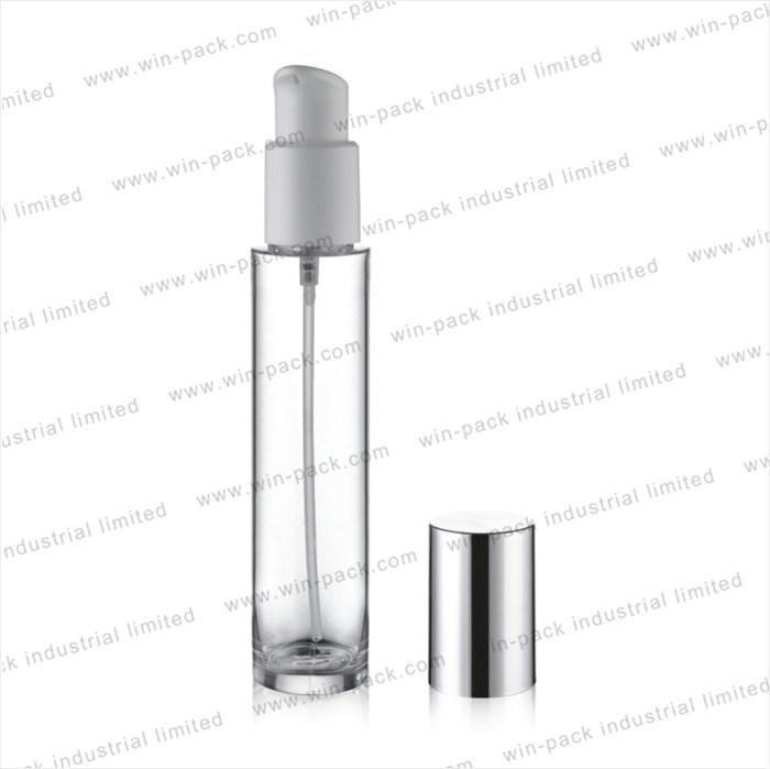 Liquid Plastic Bottle Cosmetic Pump Sprayer Bottle with Silver Lid 100ml