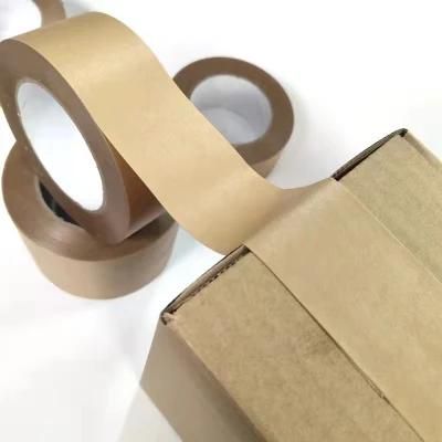 Custom Printed Brown Water Activated Kraft Paper Tape Biodegradable Packaging Sealing Tape