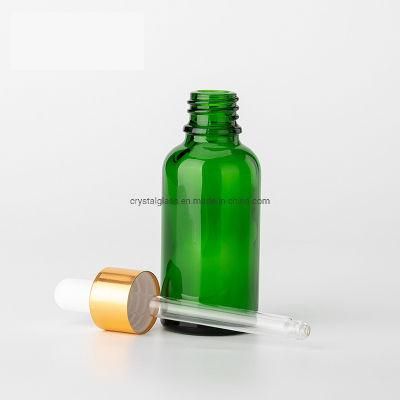 Green Color Essential Oil Bottle for Cosmetic Packaging