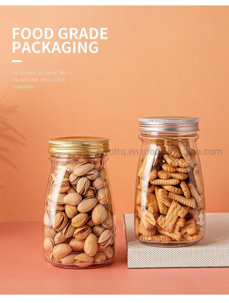 450ml 15oz Food Grade Empty Plastic Pet Bottles for Child Food Nuts Sweets Storage