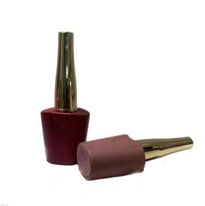 2021 Popular Glass Nail Polish Bottle Round 15ml with Brown Plastic Cap