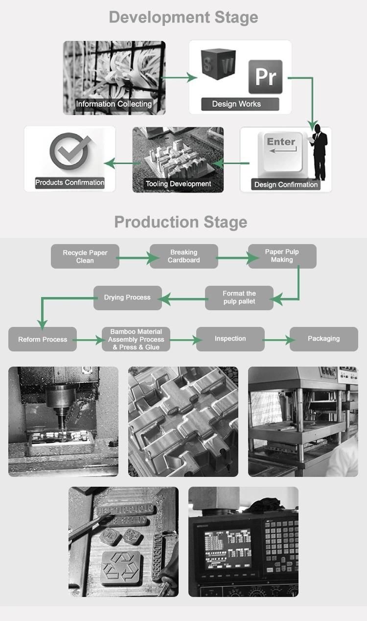 Biodegradable Recycled Pulp Molded Fiber Wine Tray Shipper