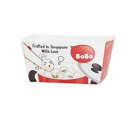 Food Grade Boat Paper Disposable French Fries Tray White Cardboard Paper Box