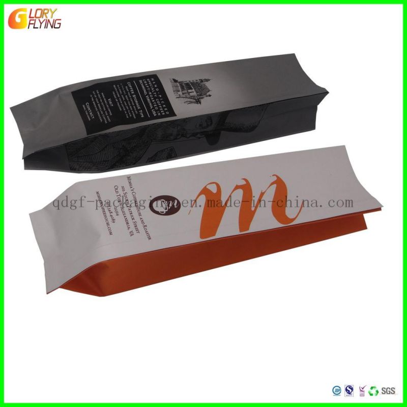 Custom Compostable Recyclable Zipper Lock Small and Medium Size Biodegradable Kraft Paper Flat Bottom Coffee Tea Food Plastic Bags