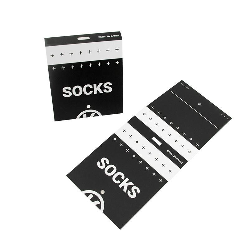 Professional Matt Laminated Black Paper Hang Tag for Sock