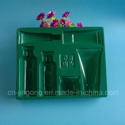 Dark Green Pet Cosmestic Insert Tray Plastic Tray