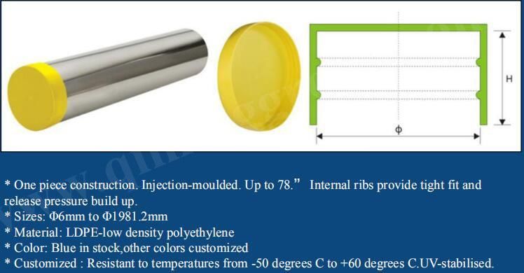 Durable Chinese Manufacturer Plastic Round Pipe End Cap Gas Pipe End Protection Caps with Internal Ribs