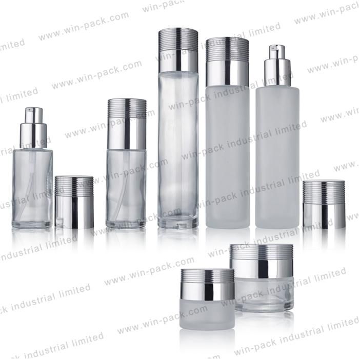 2019 40ml 60ml 100ml 120ml Flat Clear Unique Round Lotion Cosmetic Travel Bottle Set