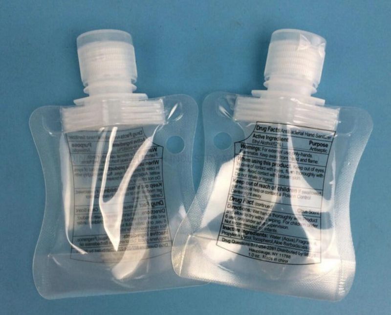 Hand Sanitizer Packaging Bag Plastic Liquid Stand up Hand Wash Spout Pouch