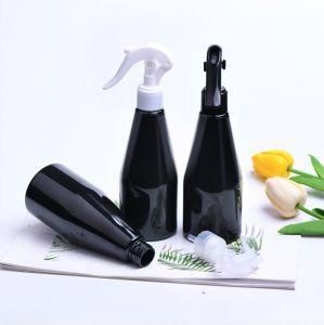 250ml Pet Plastic Cone Shape Black Color Trigger Mist Spray Bottle