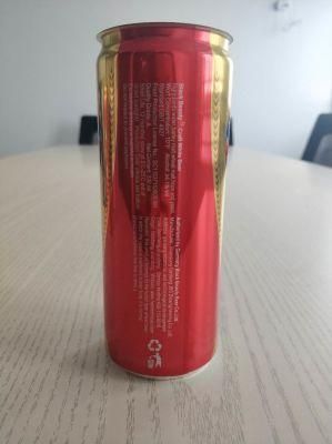 Custom Color Printing Cans Empty Can Sleek 330ml