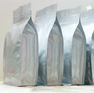 3 Side Seal OPP Aluminum Foil Plastic Pouch Flat Bottom Food Zipper Bag, Tea, Snack, Coffee Bag