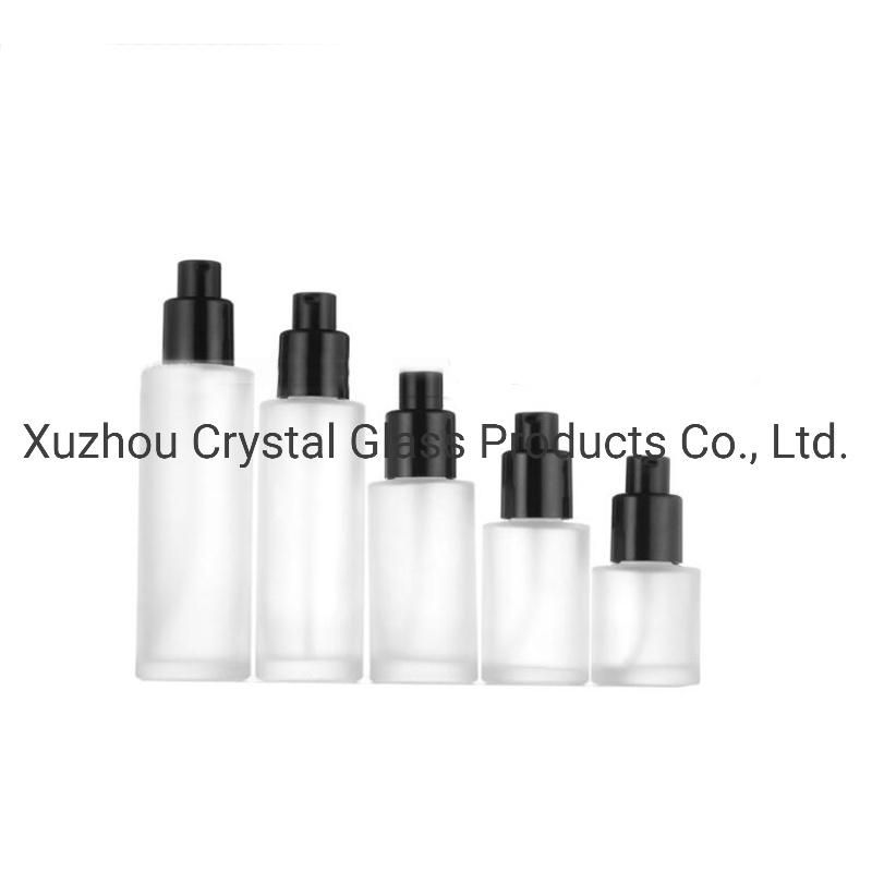 Custom Printed Cosmetic Packaging Set Glass Cosmetic Bottle and Jar