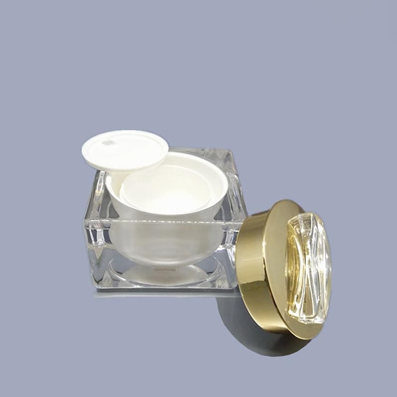 in Stock Ready to Ship 5g 10g 15g 30g 50g Manufacture Square Transparent Cream Jar for Skin Packaging