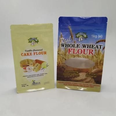 Digital Printing Wheat Flour 1kg Bag Flat Bottom Plastic Packing Bag