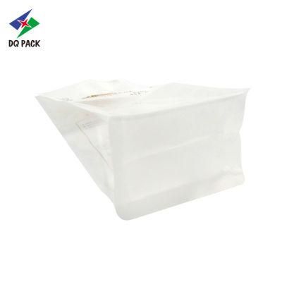 Customized Printing Food Grade Bread Pakcging Quad Seal Flat Bottom Paper Bag for Bread