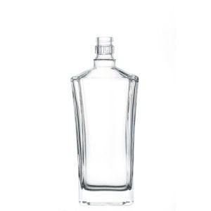 Customize Factory Direct Sale Wine Liquor Flint Empty Crystal 500ml Glass Alcohol Bottle