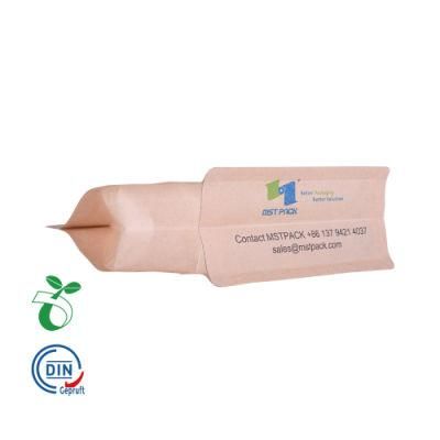 Custom Laminating Printed Clear Empty Biodegradable Plastic Tea Coffee Pouch Bag