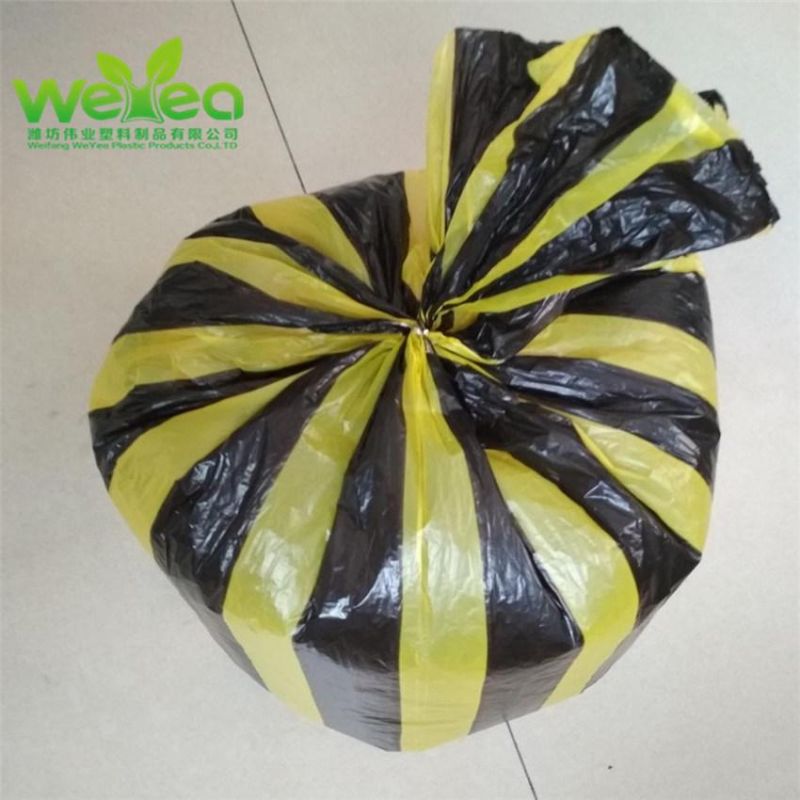 Factory Wholesale Disposable Stripped Plastic Shopping Bags with Custom Logo