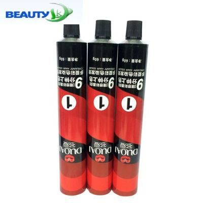 Aluminum Collapsible 100g, 120g Hair Color Cream Packaging Tube