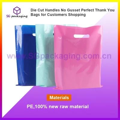 Die Cut Handles No Gusset Perfect Thank You Bags for Customers Shopping