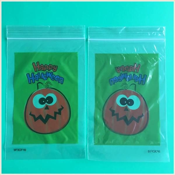 OEM Service Food Grade Plastic Packaging Zip Lock Bag for Candy/Biscuit Halloween