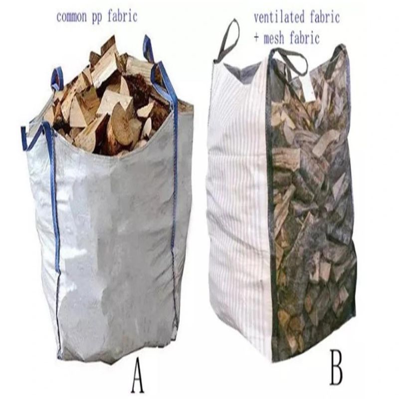 Polypropylene 1000kgs 1200kgs 1500kgs Breathable PP Woven Bulk Bags for Firewood
