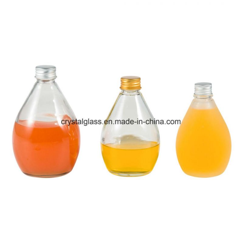8oz 12oz 16oz Fruit Juice Glass Bottle Supplier Drinks Bottle with Metal Lid