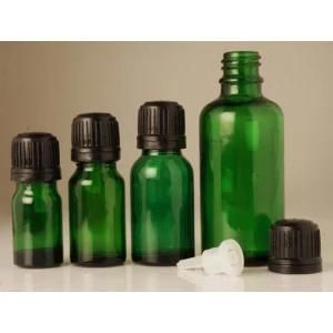 High Quality Hot Sale 15ml Green Glass Bottles with Inner Plug