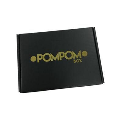 High Quality Custom Design Corrugated Black Gold Foil Box