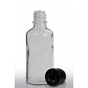 High Quality Wholesale Popular 50ml Clear Euro Round Glass Bottle