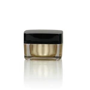 Gold Plastic Skin Care Eye Cream Jar 15g 20g 50g Acrylic Square Jar