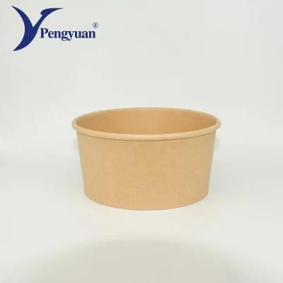 Disposable Kraft Paper Salad Soup Bowl with Lid