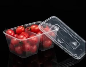Disposable Take Away Food Container Fruits Plastic Box with Lid Clamshell Blister Packing Case