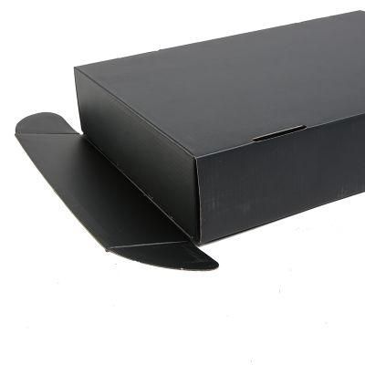 Customized Logo Printed Corrugated Package Folding Fancy Design Black Box&#160;
