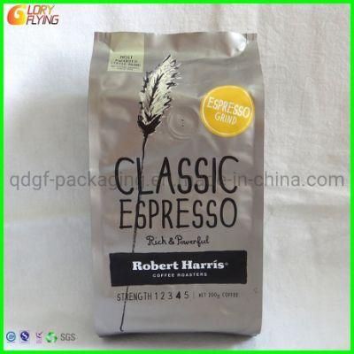 Coffee Pouch with Valve Plastic Packaging Al Foil Food Bag