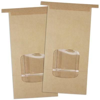 Tin Tie Dessert Brown Kraft Bakery Nuts Paper Bag with Window