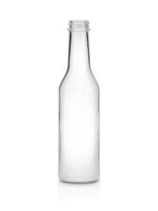 8 Oz Flint Glass Bottle for Hot Sauce with 28-400