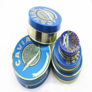 Food Grade Empty 50g 125g 250g 500g Metal Tinplate Caliver/Candy/Cookie Packaging Tin Cans Box