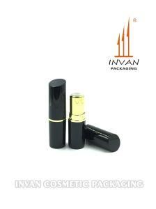 Elegant Oblique Top Cap Gloss Black Lipstick Tube Makeup Packaging