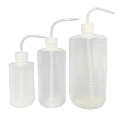 Medical Lab Use Disaposable Plastic Reagent Washing Bottle Elbow Rinse Bottle