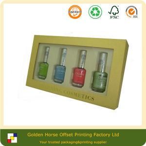 Paper Cosmetic Packaging Box with Plastic Tray