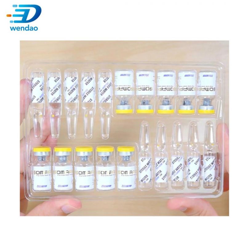 Pet Clear Ampoule Tray for 2ml, 3ml, 5ml, 10ml Vial Plastic Packing Tray Medical Disposable Tray