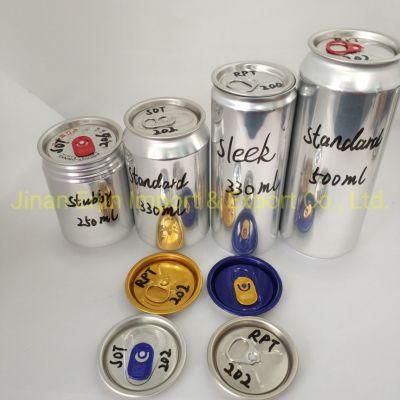 202 Dia Round Aluminium Can Easy Open Ends for Beverage