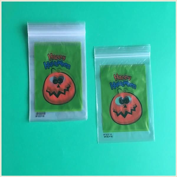 OEM Service Food Grade Plastic Packaging Zip Lock Bag for Candy/Biscuit Halloween