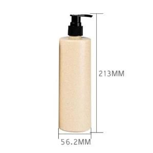 400ml Round Wheat Straw Shampoo Bottle with Lotion Pump