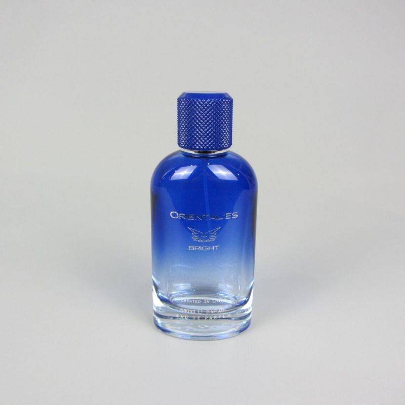 Blue Glass Perfume Bottle 100ml Luxury Empty Perfume Bottle for Dubai