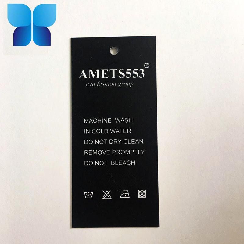 OEM Black Paper Fashion Hang Tags for Clothing Label