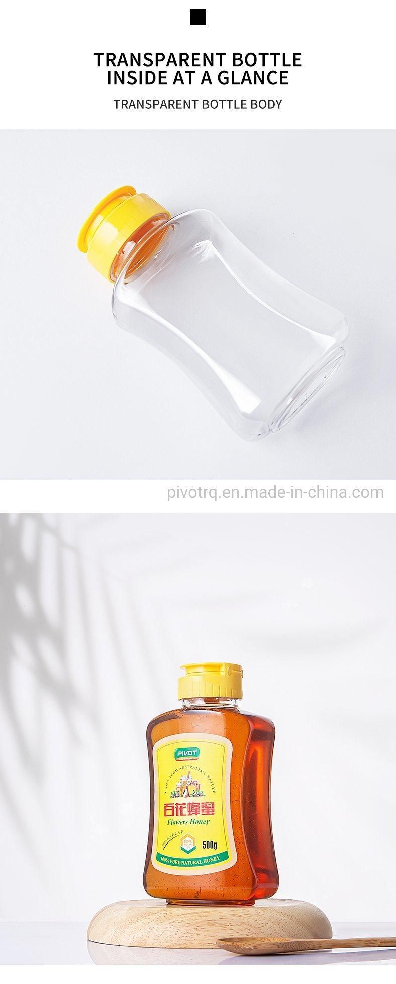 500g Plastic Honey Bottle Empty Jar for Honey with Silicone Valve Cap