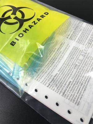 Ht-0760 Hiprove Brand Ziplock Bag for Biohazard Waste